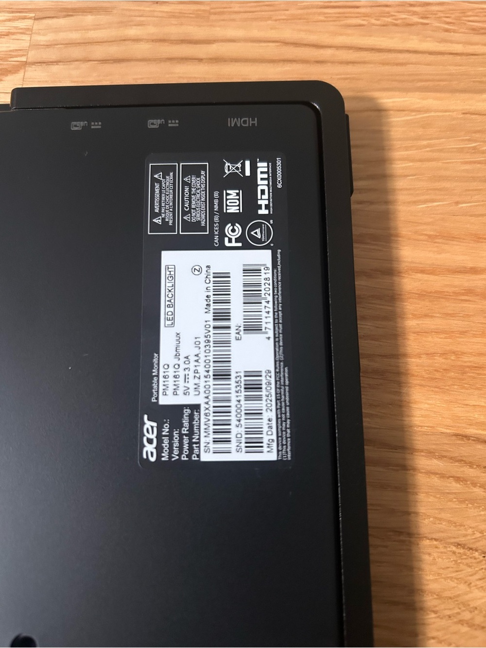 Acer portable monitor
